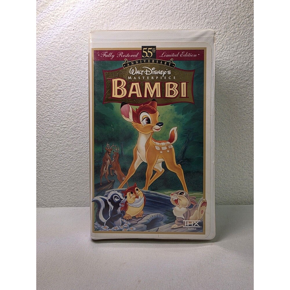 Bambi VHS 55th Anniversary Disney Masterpiece – Very Good W/ Inserts